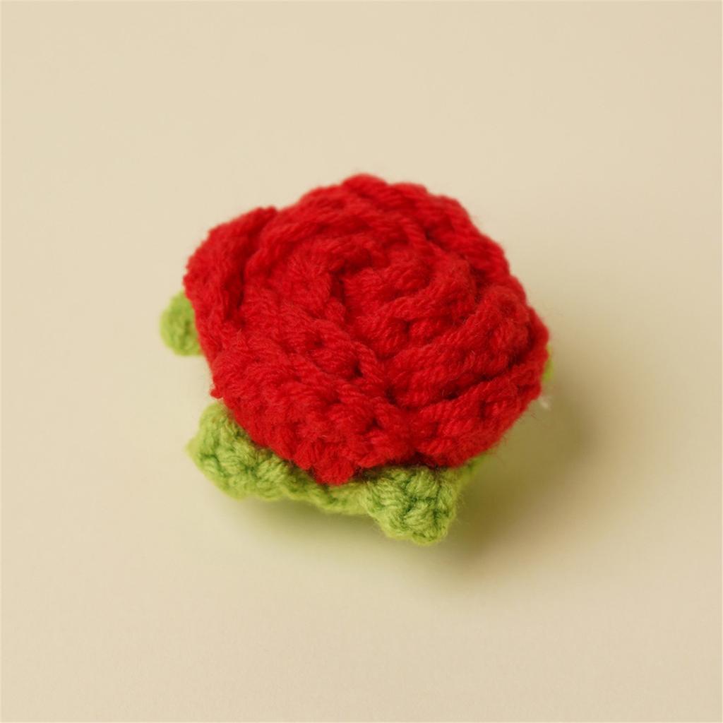 Knitted Flowers Smal Flowers Finished Handmade Flowers Artificial Flowers Crochet Flowers for Hair Clothes Decoration