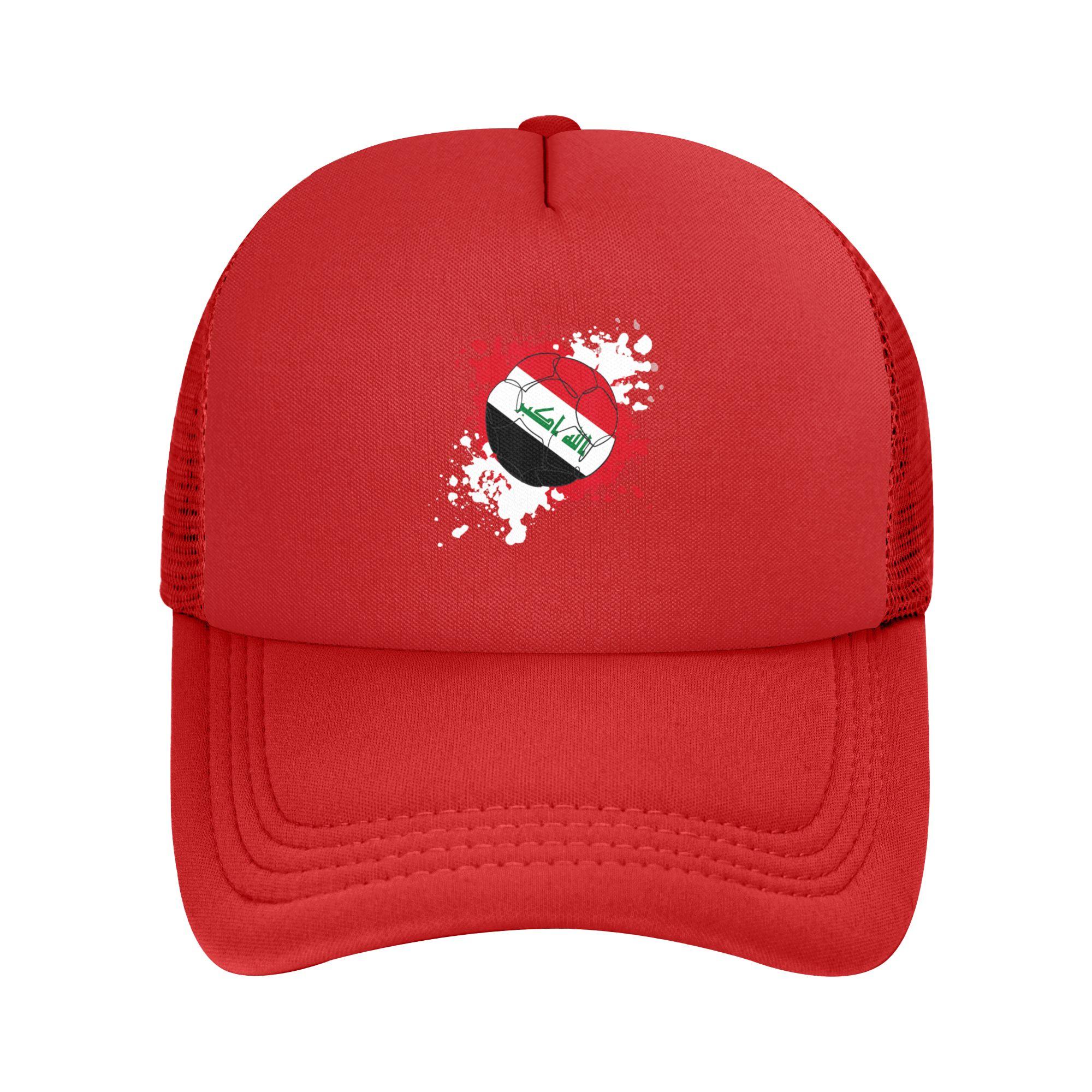 Iraq Flag Iraqi Soccer Football Casquette Unisex Outdoor Hats Adjustable Sun Cap Casual Baseball Caps One Size