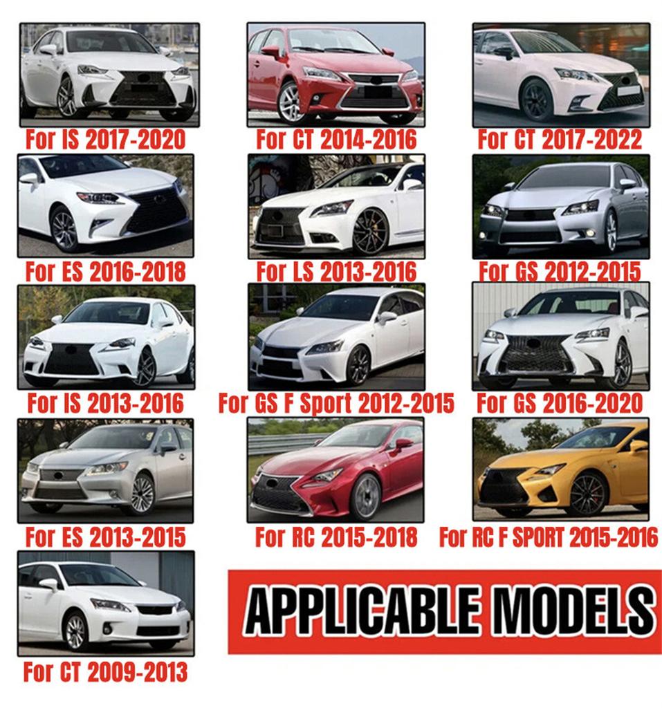 M-Horn Glänzend Schwarze Spiegelkappen für Lexus IS RC 200 300 350 450 2014-2020