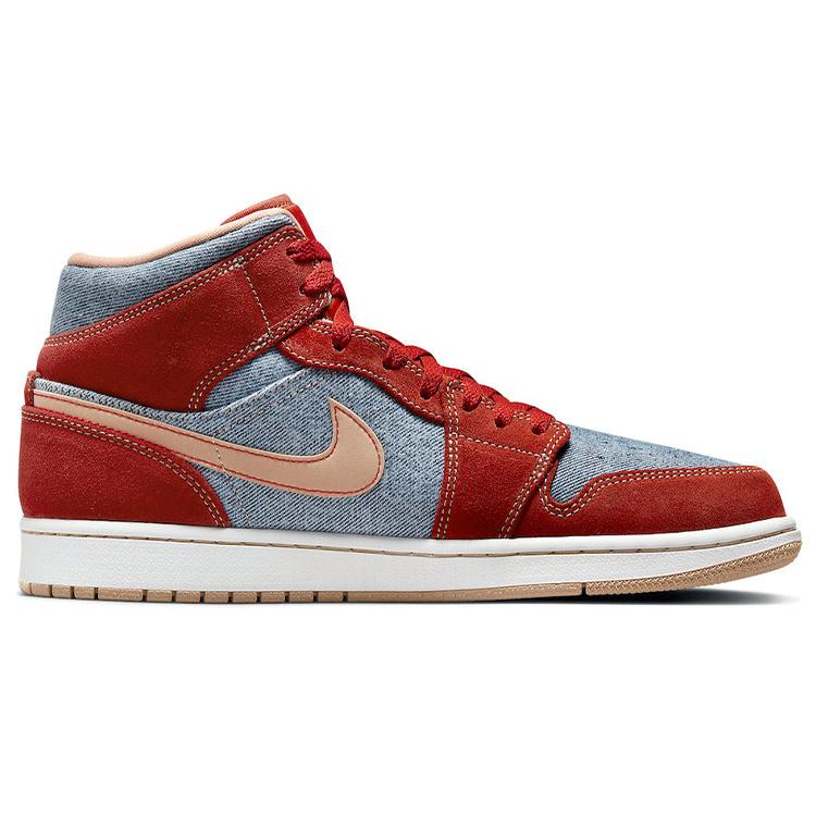 New JORDAN 1 Mid Denim Red DM4352-600