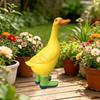 Estatua de Pato para Jardín Figura de Animal Manualidad Decorativa Adorno Creativo Decoración Exterior Escultura de Resina