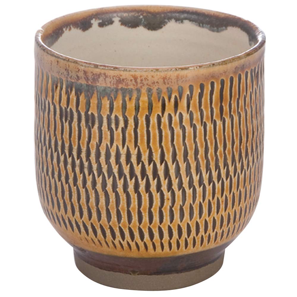 Yamashita Craft x Onta Black Tobiki 451290 Teacup, Brown, 7 H8cm, Ware, Pattern,