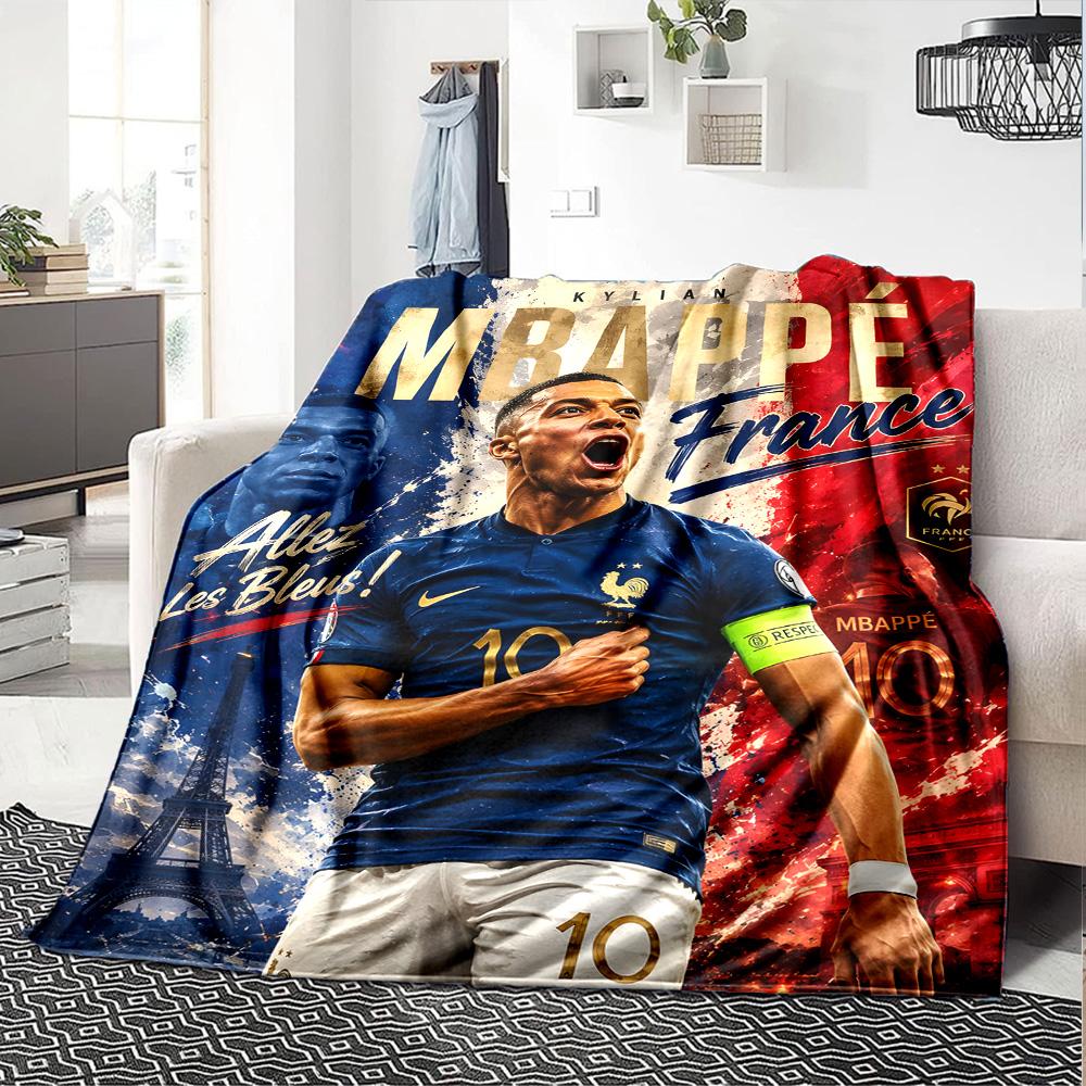 1pc Mbappe6 Blanket, Gift, for Men and Women, Soft Blanket, Good for Sofa Bed Couch Travel, Lightweight Flannel Blanket