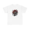 Unisex Adult T Shirt Fragmented Skull with Blooming Roses