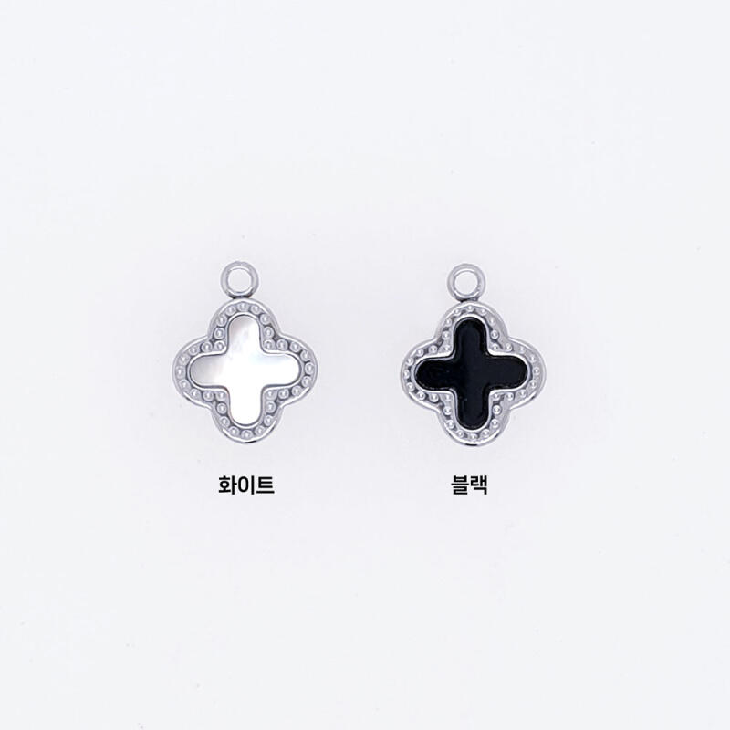 Acier chirurgical Pendentif trèfle cubique Matériaux d'accessoires