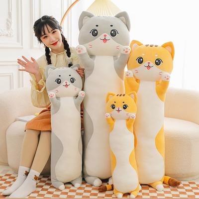 Roztomilá a mäkká dlhá plyšová hračka mačka Ultra Kawaii vankúš na objímanie tela Zviera spoločník na spanie Darček k narodeninám pre deti