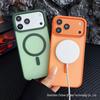 Magnetic Frosted Color-block Phone Case for iPhone 17 Pro Max - Full Coverage Drop Protection Cover