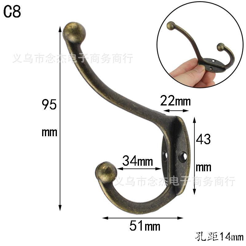 2 Stück Beschläge Antiker Kleiderhaken Schrank Garderobenhaken-Rustikal, Bauernhaus Mantelhaken / Mäntel, Taschen, Handtücher, Hüte / Klassisch Schlank