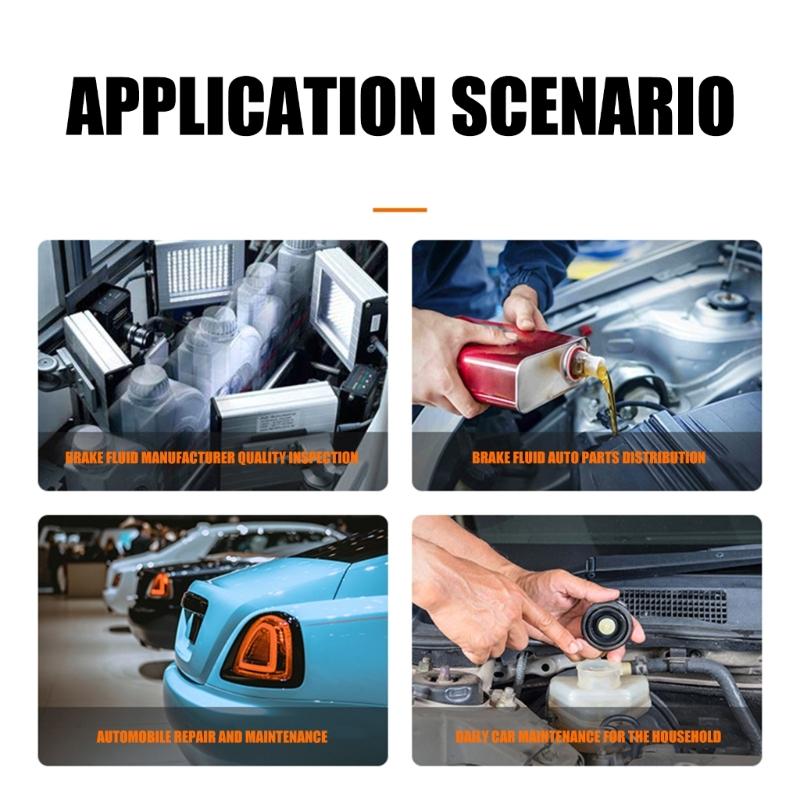 Brake Fluid Tester With Backlight Digital Screen And 260mm Flexible Hose For Efficient Automotive Inspections