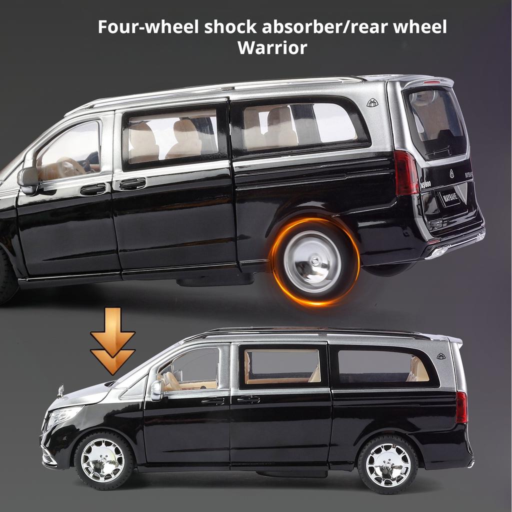 1:24 Mercedes-Maybach VS680 Luxury Large MPV Simulation Alloy Car Model Kids' Toy Car Brithday Gifts Collectible Decoration