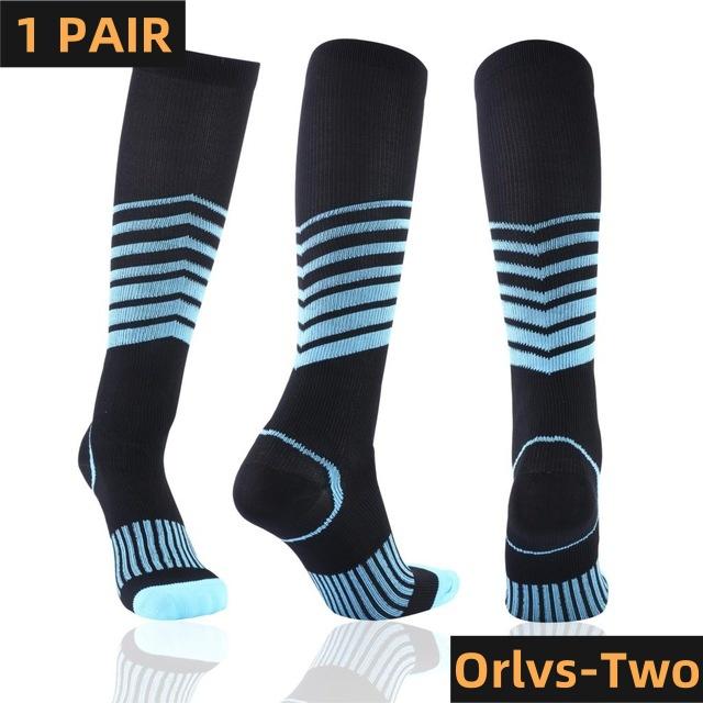 Men Running Compression Socks Stockings 20-30mmhg Sports Socks for Marathon Cycling Football Breathable Adult Sports Socks YS023