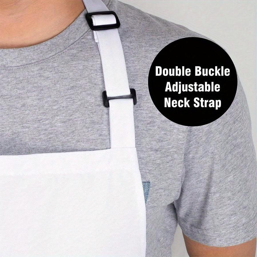 1pc Adjustable Bib Apron Waterproof & Oilproof, Suitable For Home Kitchen Cooking, Chef, Outdoor BBQ And Painting, Kitchen