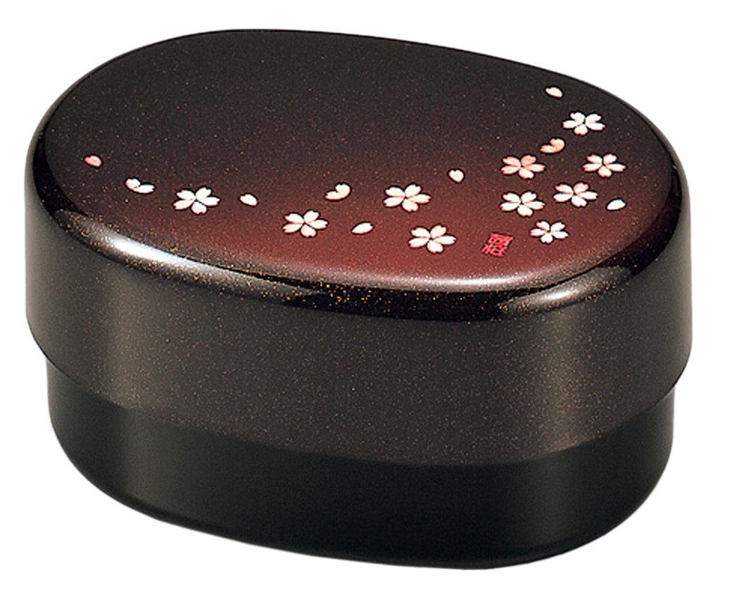 

Tatsumiya Akane Sakura Oval Bento Akane Sakura 50093 Box, Red, Size Approx. W14.7 D10.5 H7.7