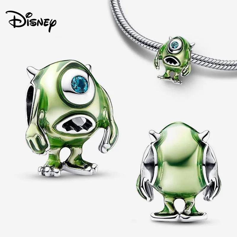 Disney 925 Stříbrné přívěsky Korálky Medvídek Minnie Jahoda Pasuje na 3mm Originální Náramek Náhrdelník Dámské DIY Jemné Šperky Dárky