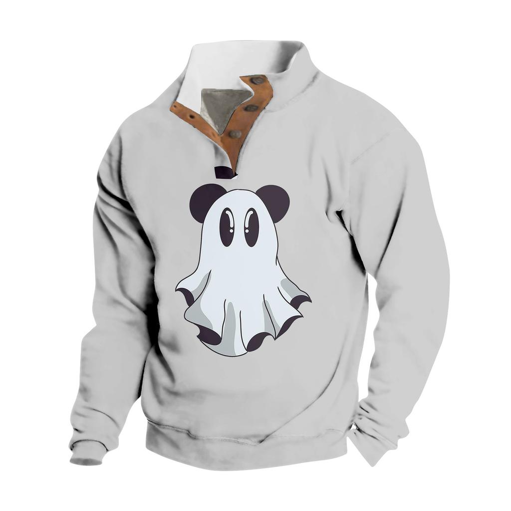 Spring And Autumn Men's Standing Collar Sweatshirt Is Outdoor Casual Sweaters Tops