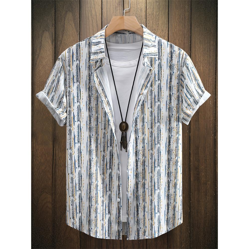 New Men's Large Size Shirts Daily Versatile Comfortable Breathable Short-sleeved Men's Button-down Shirts Fashion Men's Clothing