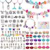 DIY Kids Crystal Bead Bracelet Kit With Small Box 1.5cm Height 66-162pcs Sweet Fruit Flower Design
