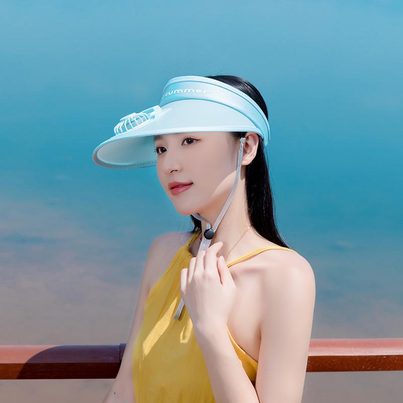 Breathable Cooling Fan Hat Sunscreen Fan Sun Visor Hat Fishing Hat Cooling Peaked Cap Hat Usb Charging Hat Fan For Sport Sunhat