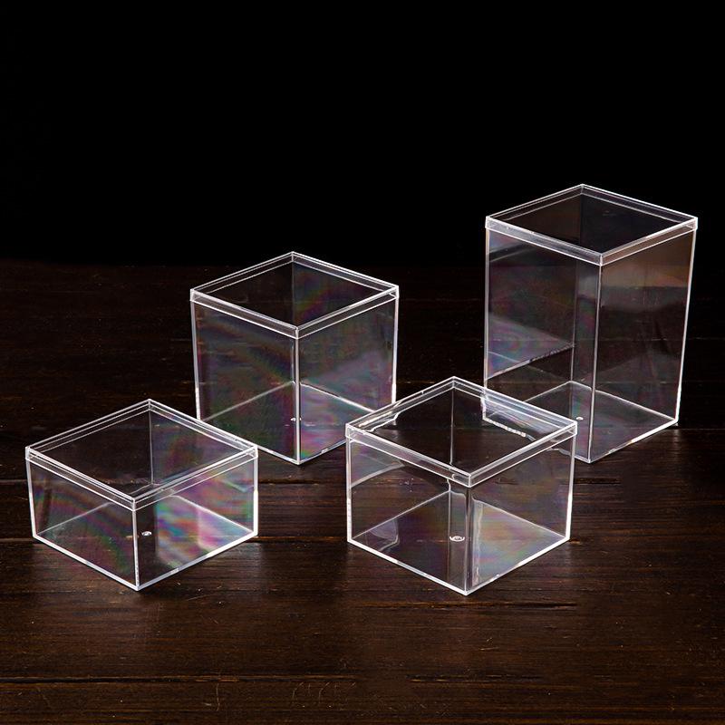 Transparent Acrylic Storage Box with Lid for Jewelry, Gifts, or Wedding Candy Display