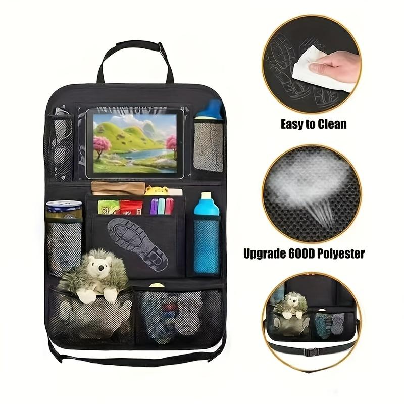 2Pcs Car Seat Back Storage Bag with 10 Compartments, Mesh Pockets for Daily Items & Books, Universal for All Cars and SUVs