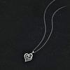 Huitan Fresh Double Heart Pendant Necklace Female Dazzling Love Wedding Jewelry for Women Chic Trendy Cubic Zirconia Accessories