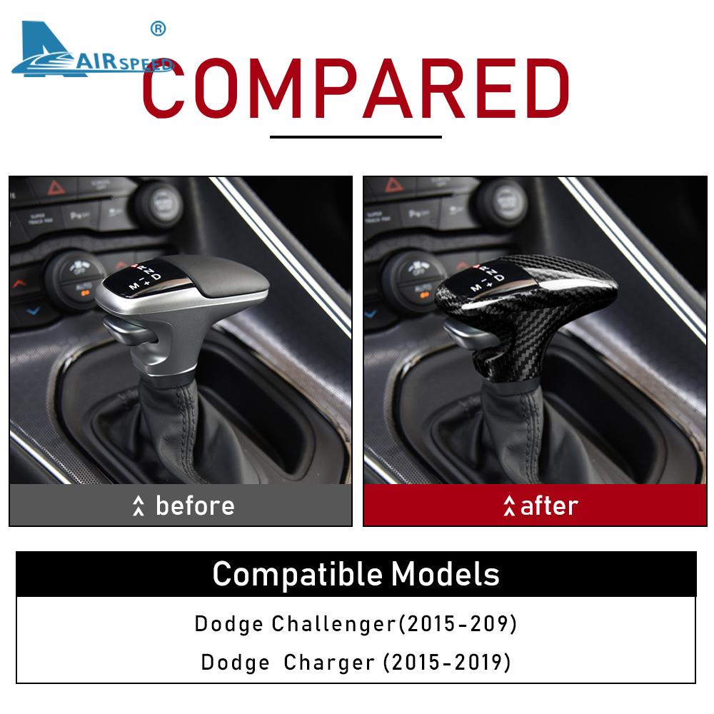 Echte Carbonfaser für Dodge Challenger Charger 2015 2016 2017 2018 2019 2020 2025 2025 2025 Innenausstattung Schaltknauf