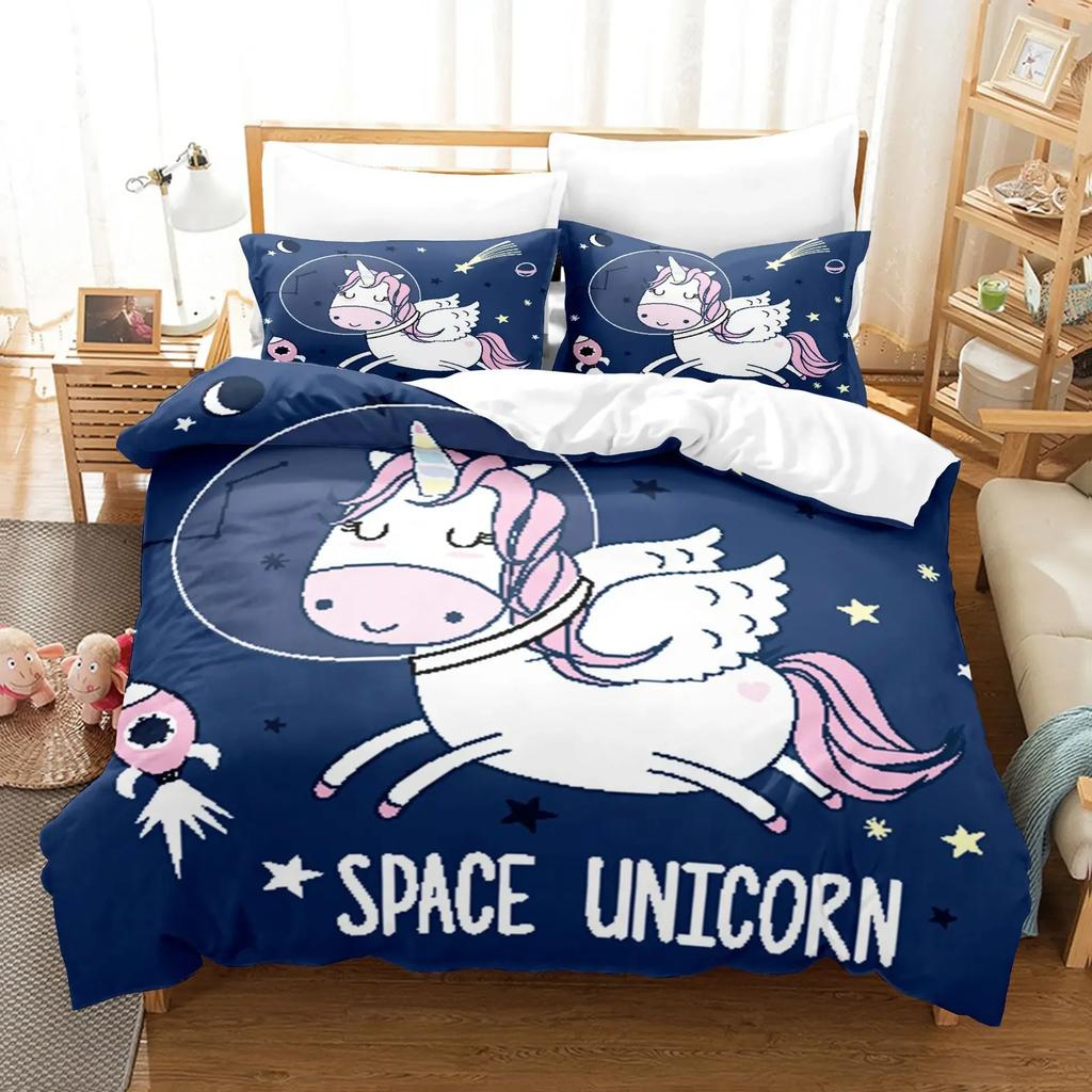 Cartone Animato Gioco Carino Aphmau con Ali Set Letto Ragazzi Ragazze Misura Singola Queen King Copripiumino Federa Letto ragazzi Adulti
