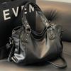 Women's Large Capacity Shoulder Casual Tote Bag Laptop Roomy Handbag Soft Leather Crossbody Business Black Big Bag A4 Sac A Main