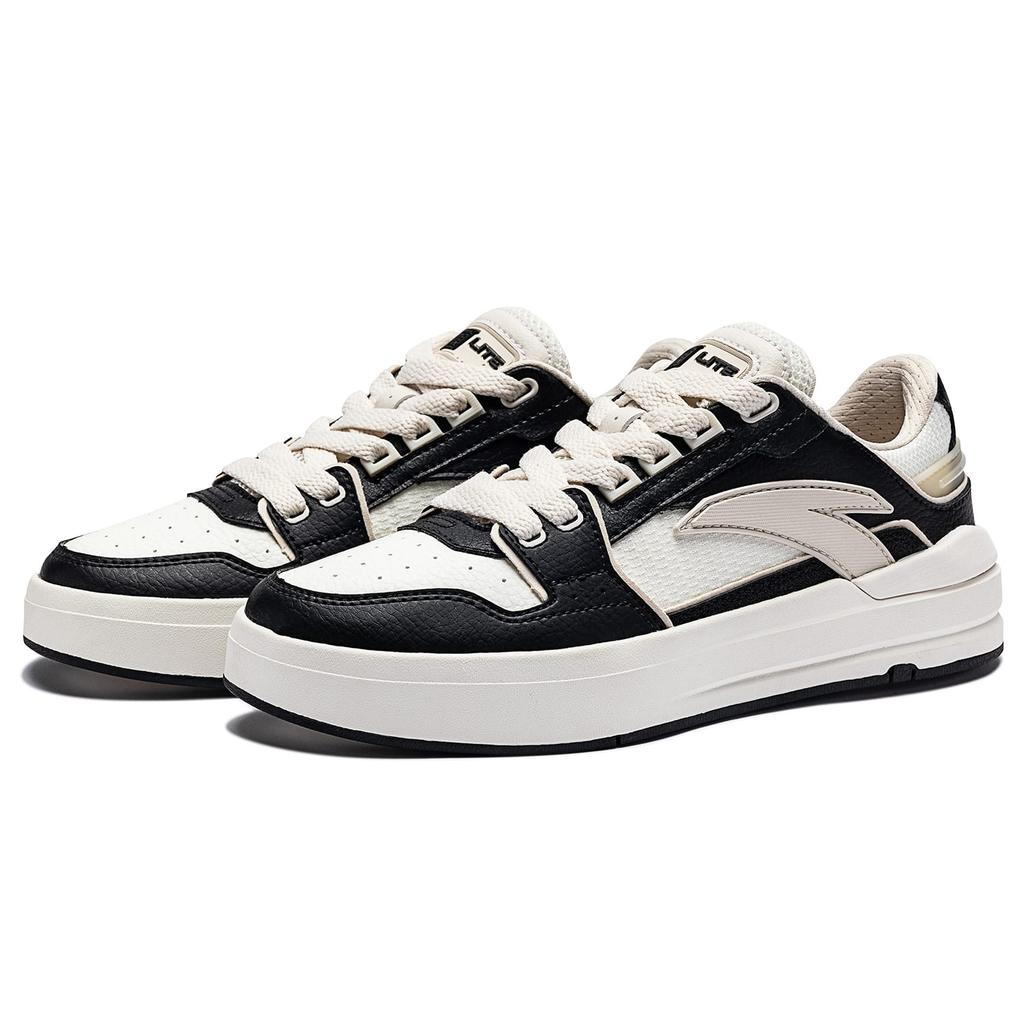 Anta Street Lite Slip Resistant, Abrasion Resistant, Lightweight Low top Skateboard Shoes Women's Black White Gray 122338071-2