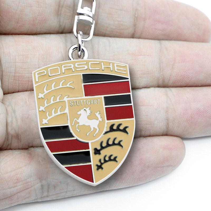 Car Styling Logo Metal Keychain Key Chain Key Rings Car Accessories For Porsche GTS Cayenne Cayman Panamera Macan 911 718 928 90 IY8