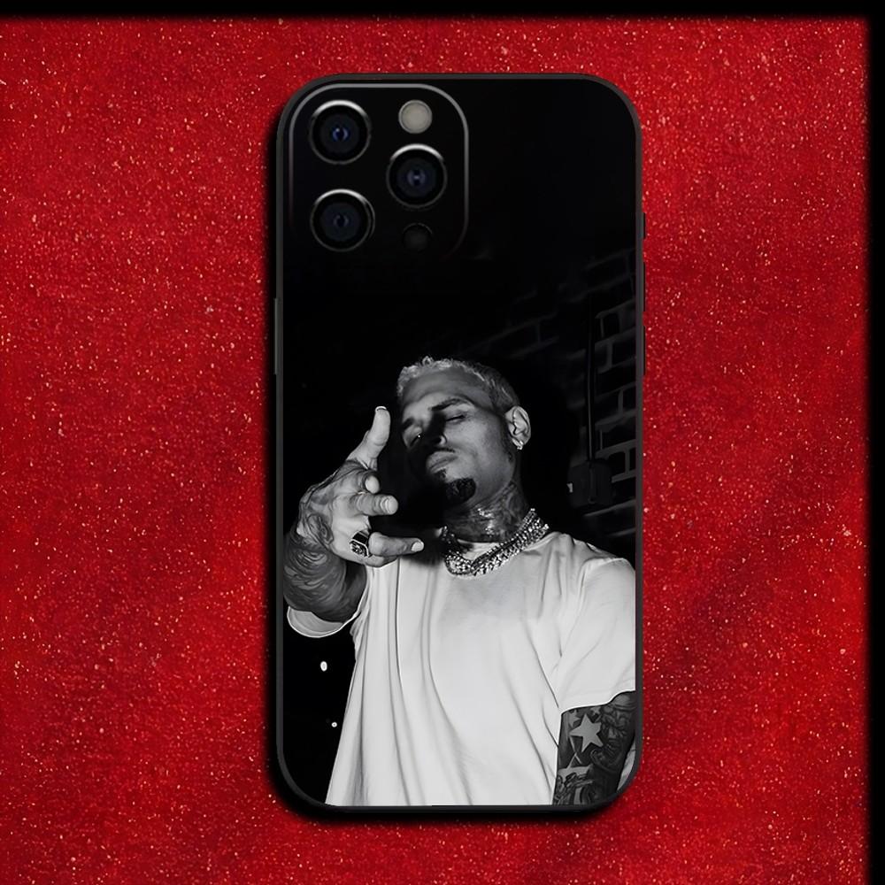 USA Rapper C-Chris Brown Handyhülle Für iPhone 16,15,14,13,12,11,Pro,X,XS,Max,XR,Plus,Mini Weiche Schwarze Hülle