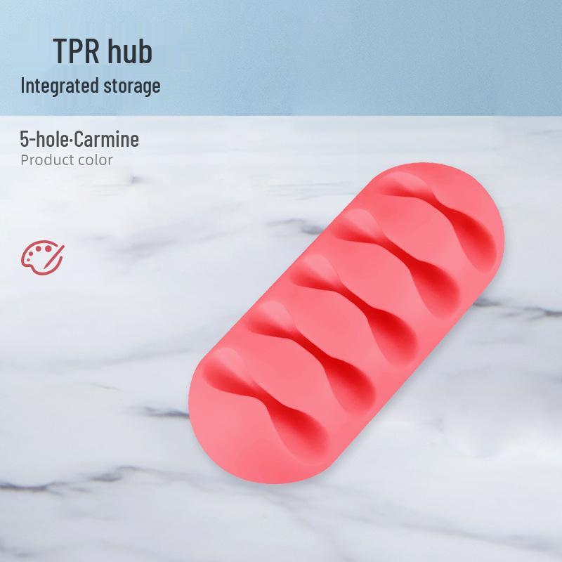 Multi-Hole Self-Adhesive Cable Organizer and Power Cord Holder