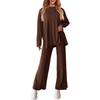 BITCED Women's Fashion Casual Long Sleeve O-Neck Pants Suits