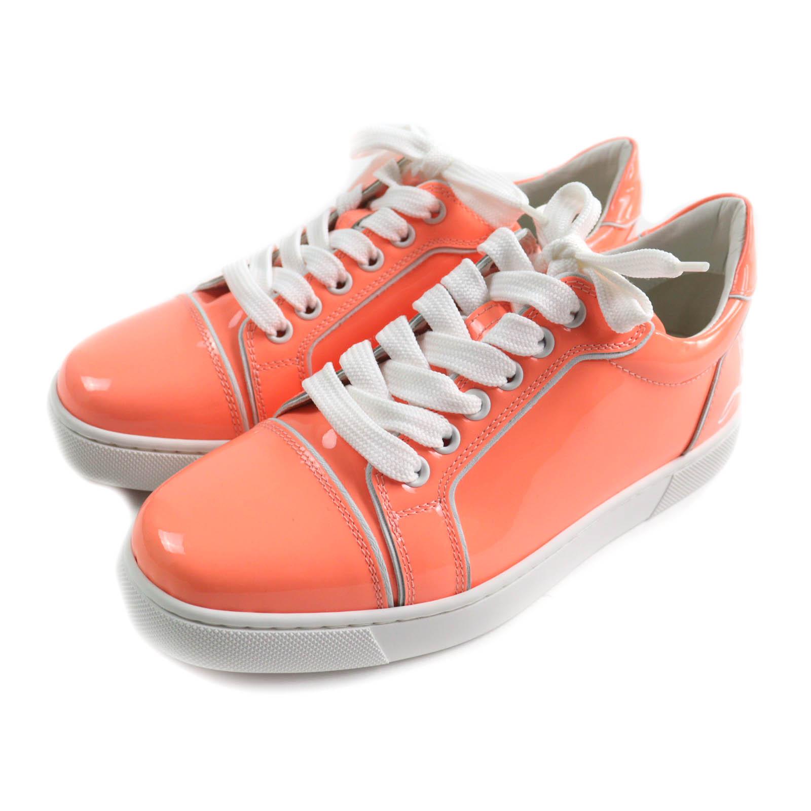 

Pristine Christian Louboutin sneakers FUN VIEIRA Lace-up Orange Patent leather Used