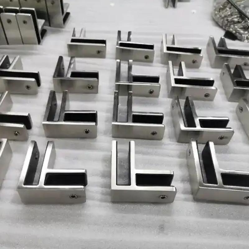 304 Stainless Steel Glass Clip Holder Heavy Duty Glass Clip Bracket For Tempered Glass