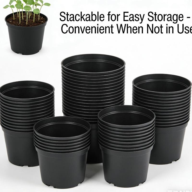 4/5/6inch Nursery Pots with Drainage Hole Thickened Plants Nursery Seeding Cup Grow Box Seed Starter Pot Garden Potted Container