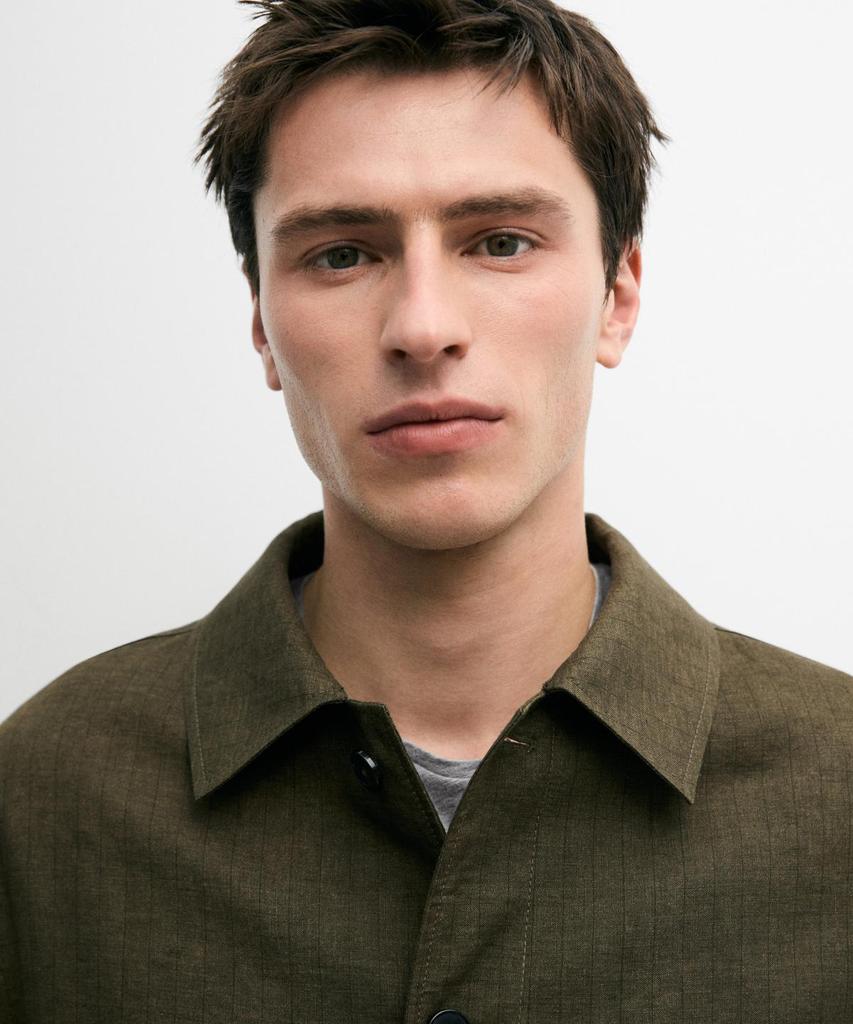Massimo Dutti 100% Linen Pocket Overshirt