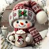 Christmas Snowman 20cm Metal Wall Art