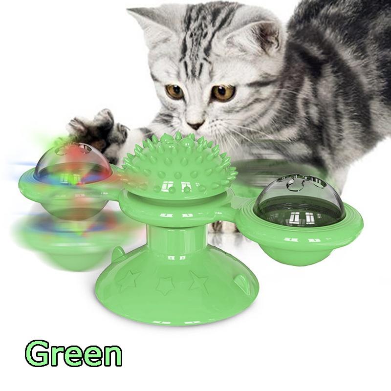 New Windmill Cat Toy Turntable Teasing Pet Toy Scratching Tickle Cats Hair Brush Funny Entertainment Toy for Cat