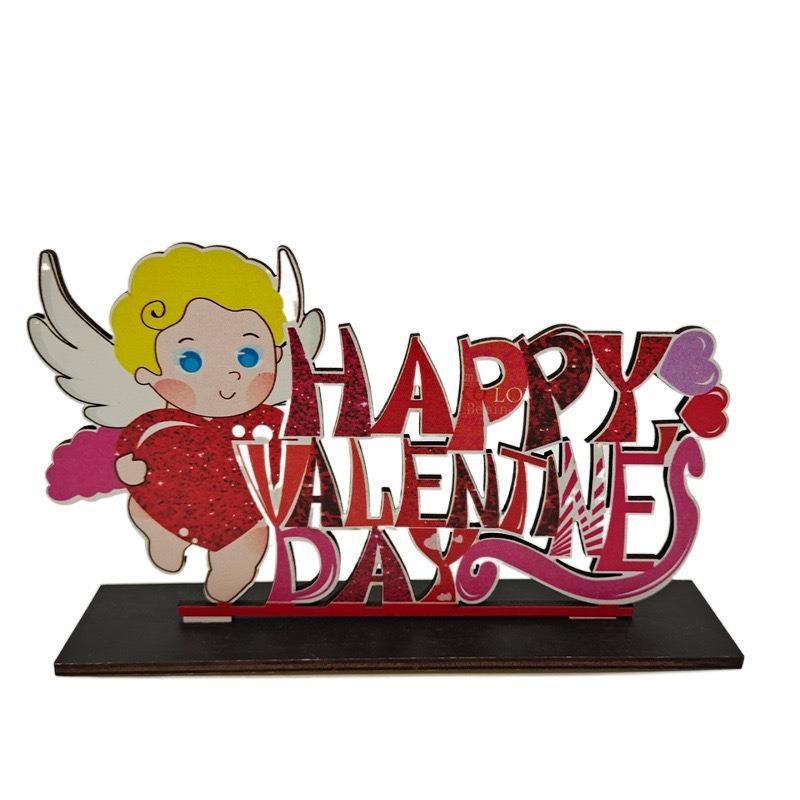 1PC Valentine's Day wooden handicraft ornament love party scene decoration atmosphere