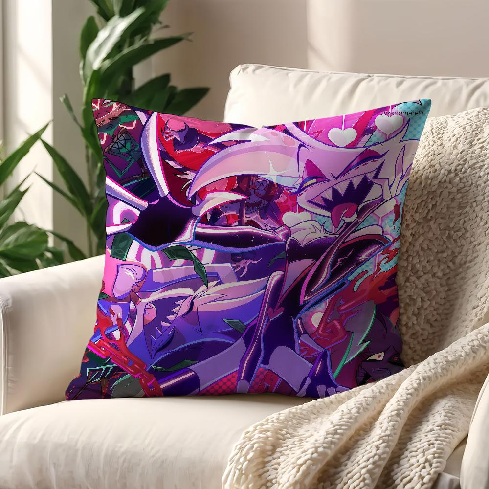 H-HazbinS Cool H-Hotel cushion cover Decoration Room Shop Car Best Home Office Coffee Pillow Sofa Printing Nordic Simplicity Hit