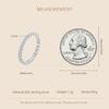 BAMOER Full Eternity Moissanite Ring Lab Diamond Engagement Band for Women 925 Sterling Silver Anniversary Fine Jewelry Gift