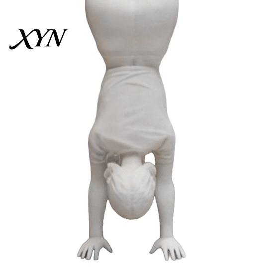 High-end Decorative Figure Inverted Girl Figurine, 3D Printed Athlete Statue, White Statue Sporty Sculpture for Home Table Shelf Decor Muscle Line