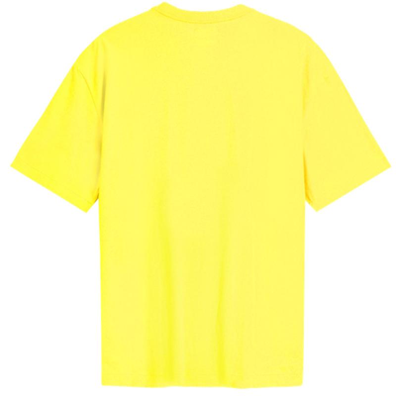 Calvin Klein Embroidered Cotton Loose Fit Short Sleeve T-Shirt Men Tops Fluorescent-Yellow 40HM229CW5