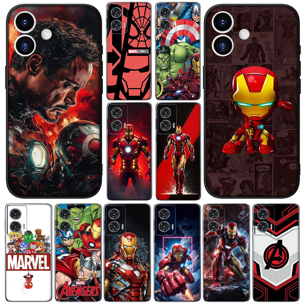 Marvel Hero Iron Man Casing Phone Cover for Samsung Galaxy S22 S21 S20 Fe Ultra S9 Plus + A13 A22 M21 M31 M55 M15 Case