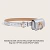 Fashion Square Women Vintage Belt Bag PU Leather Dual-purpose Gothic Fanny Packs Travel Waist Purse Y2K Style Metal Buckle Belts