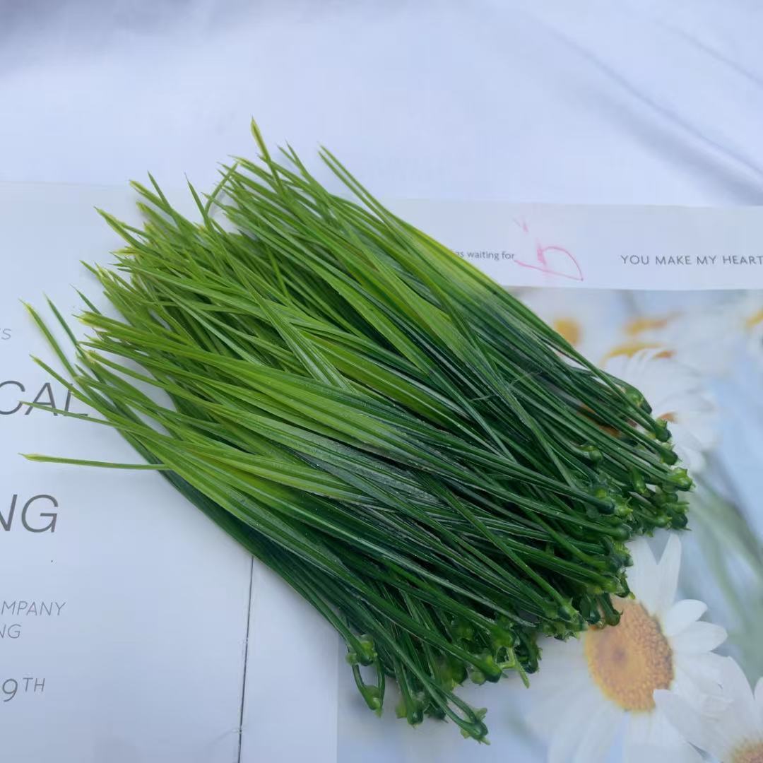 

100pcs Bright Green Artificial Grass Bundles for Indoor Tabletop Greenery Spring Home Decor UV Resistant Natural Grass Bushes