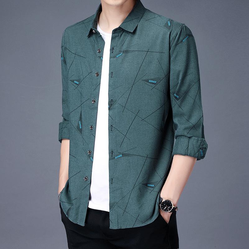 Осенняя новая мужская рубашка Daddy с длинными рукавами 40 и 50 для людей среднего — фото 5