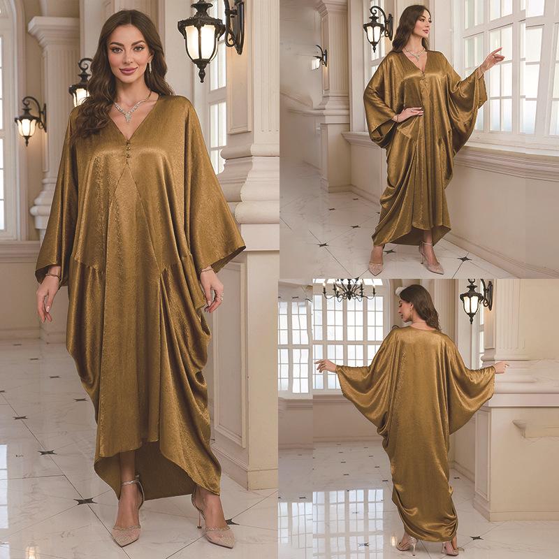 Платье-накидка для пляжа из европейского и американского хлопка с вышивкой в стиле халата One Size