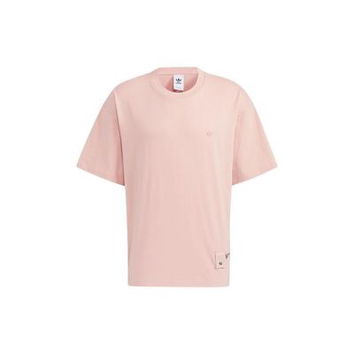Originals Trefoil Zipper Short Sleeve Tee Men Tops Pink HH9444